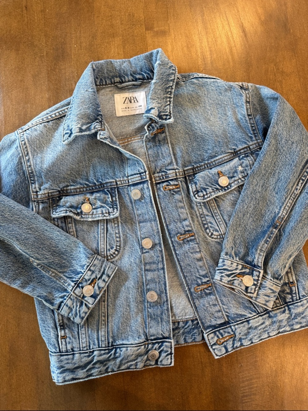 ZARA Kids Classic Light Wash Denim Jacket UNISEX